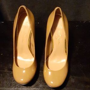 Jessica Simpson tan heels